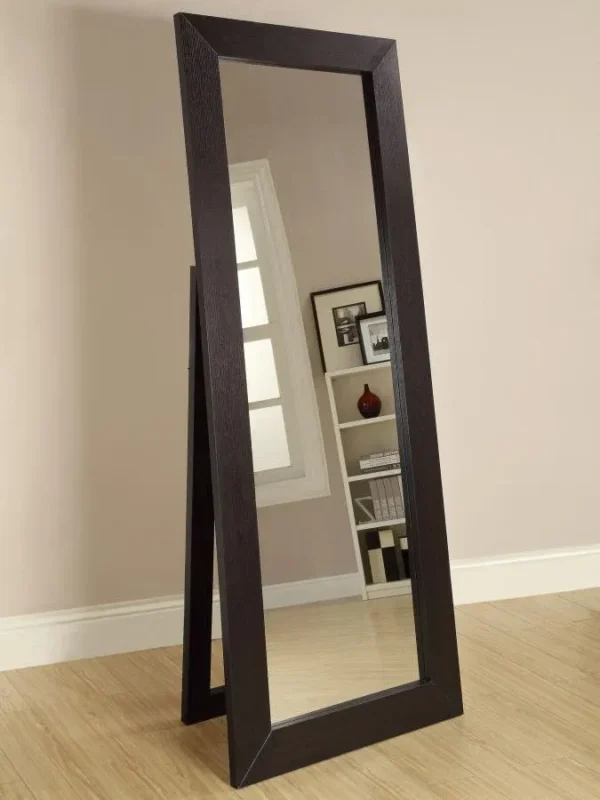 Chocolate Beveled Floor Mirror