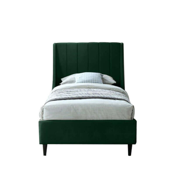 Ranca Emerald Velvet Single Bed - Image 4