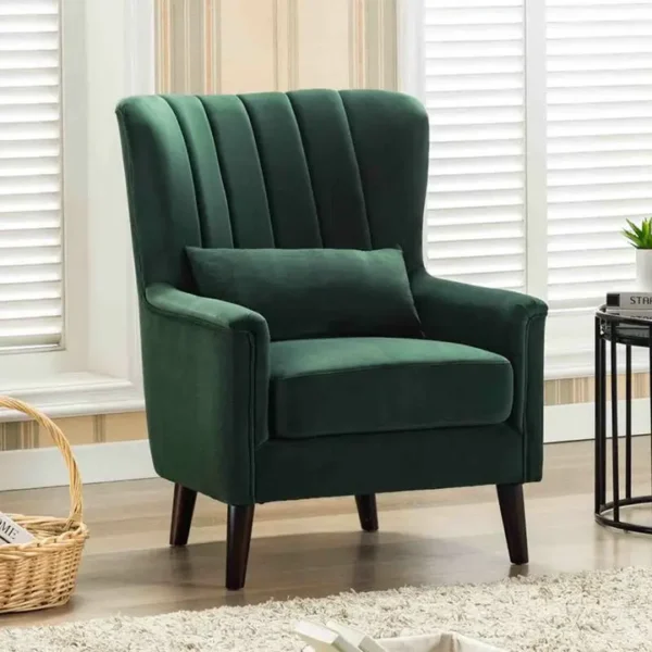 Colvin Velvet Wingback Chair