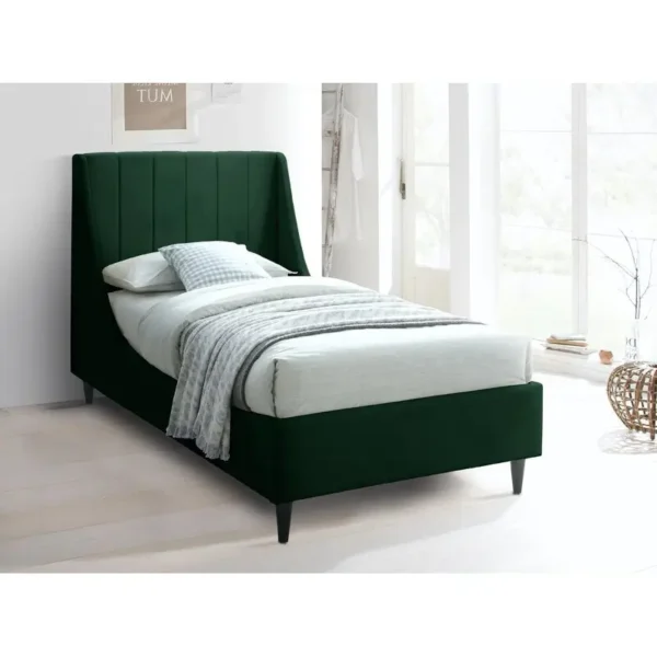 Ranca Emerald Velvet Single Bed - Image 3