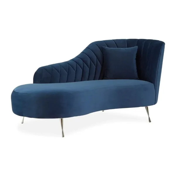 Sapphire Velvet Chaise Lounge - Image 2