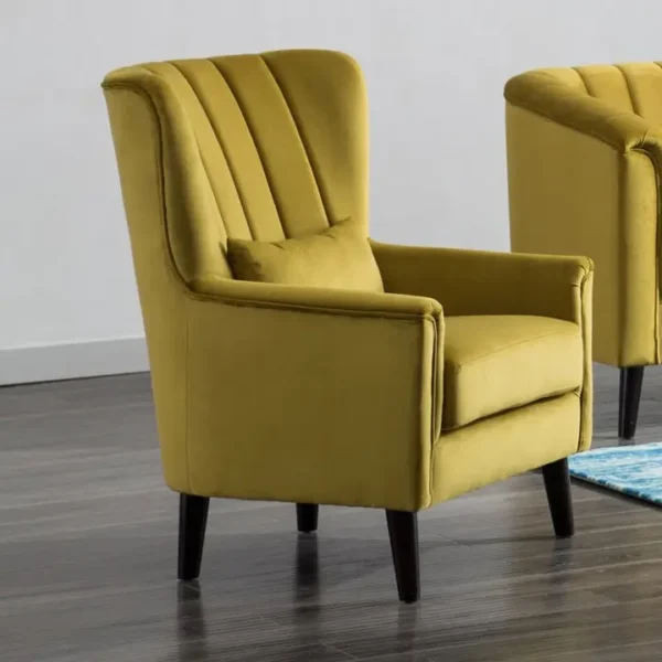 Colvin Velvet Wingback Chair - Image 5
