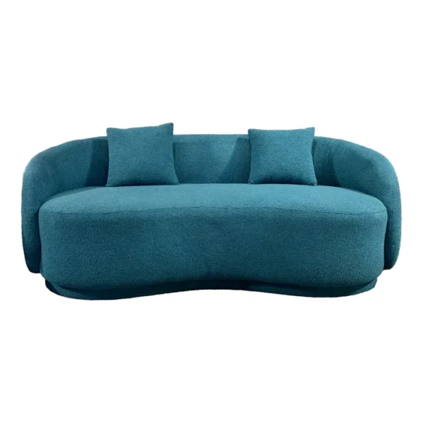 Modern Cloud Bug Couch with Soft Boucle Upholstered – Curved Sofa for Living Room
