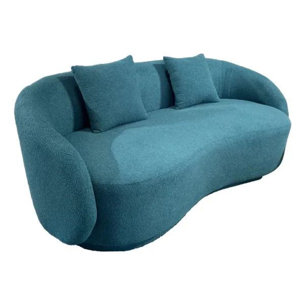 Modern Cloud Bug Couch with Soft Boucle Upholstered – Curved Sofa for Living Room - Image 3