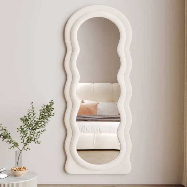 Wavy Tufted Hanging & Standing Mirror – Modern and Stylish Mirror for Your Home in Dubai, Sharjah, and UAE - Image 5