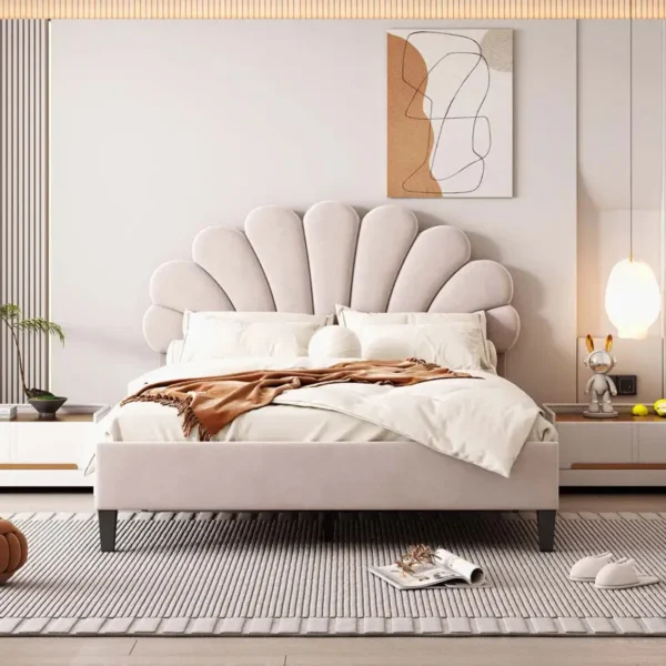 Butterfly Bed – Stylish and Elegant Velvet Upholstered Bed in Dubai