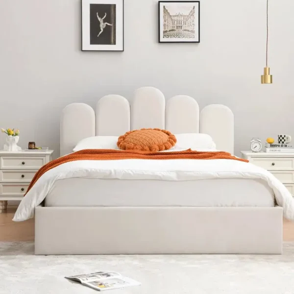 Zinra Bed – Modern and Stylish Velvet Upholstered Bed in Dubai - Image 7