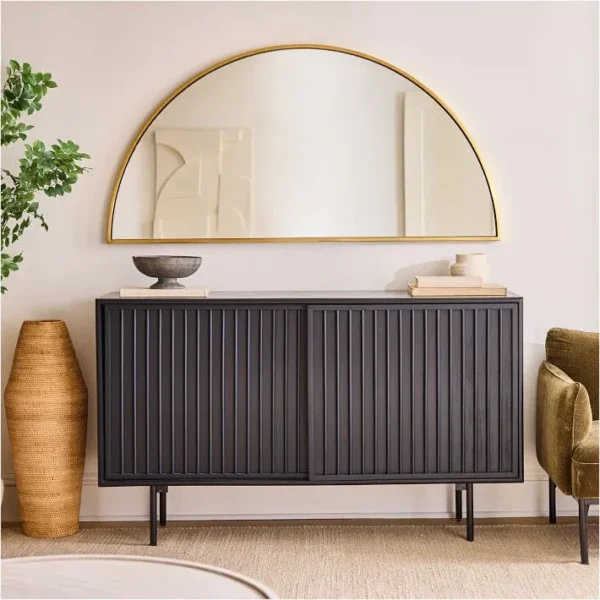 Half Moon Mirror – Stylish Modern Mirror for Homes in Dubai, Sharjah, and UAE