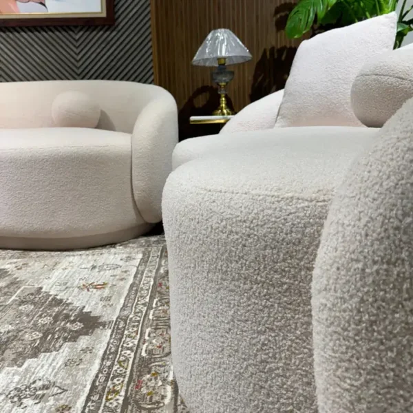 Modern Cloud Couch with Soft Boucle Upholstered – 7 Seater Comfy Couch - Image 4